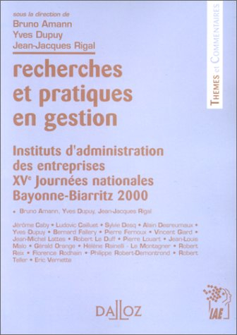 Recherches et pratiques en gestion