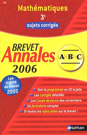 Brevet corrigés, maths