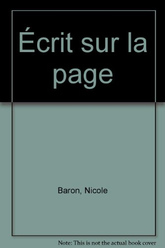 Ecrit sur la page