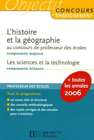 l'histoire et la géographie composante majeure au concours de professeur des écoles , les sciences e
