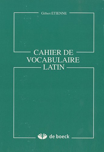 Cahier de vocabulaire latin