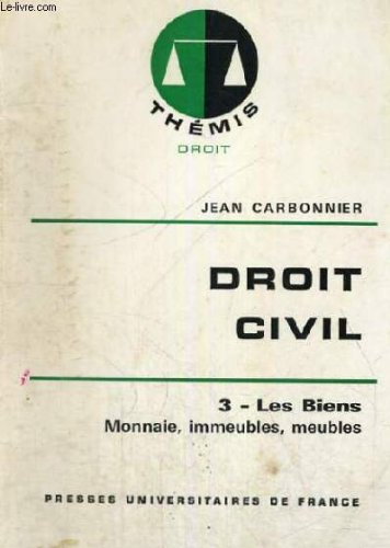droit civil - 3/ les biens monnaie,immeubles,meubles