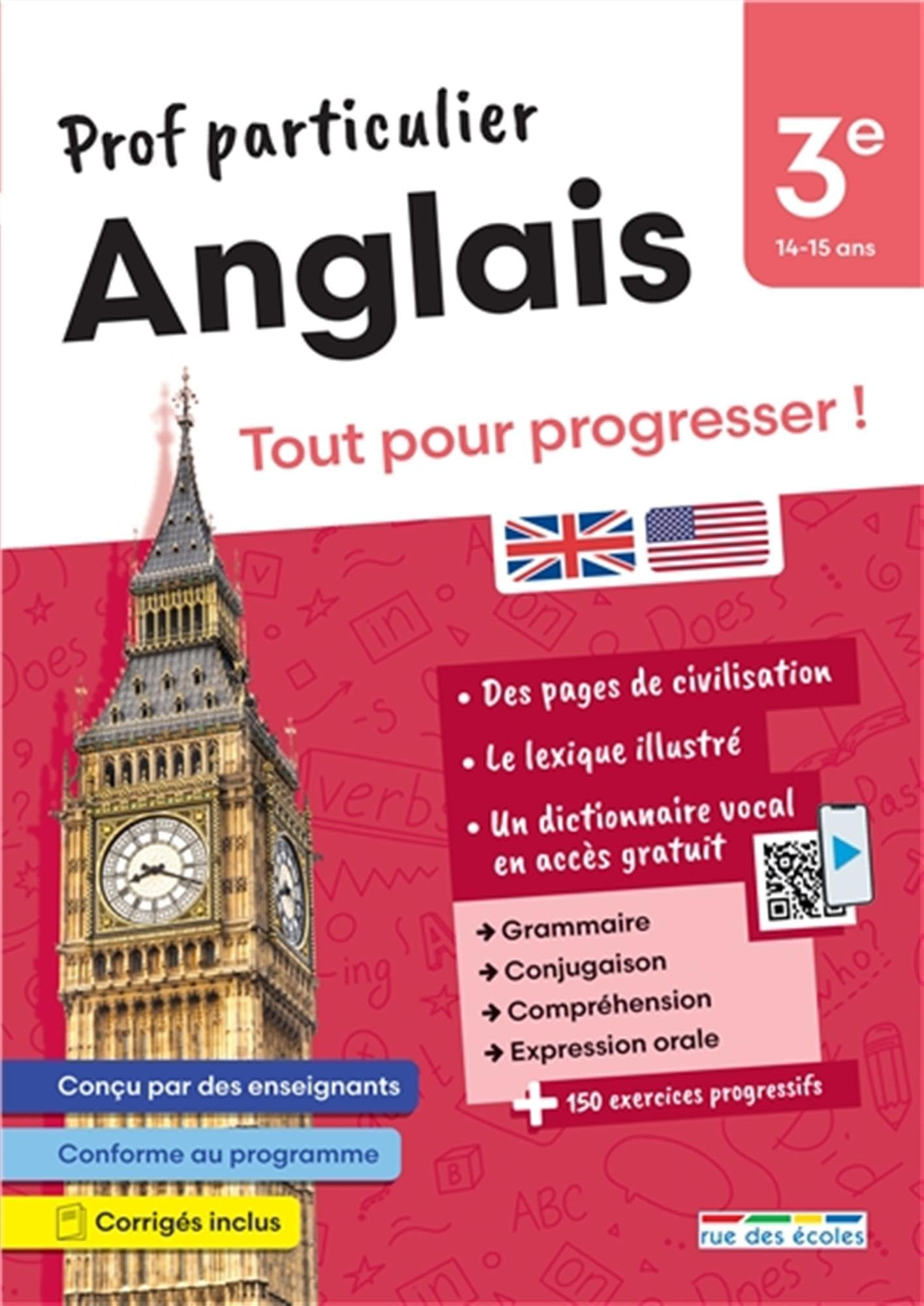 Anglais 3e, 14-15 ans : tout pour progresser !