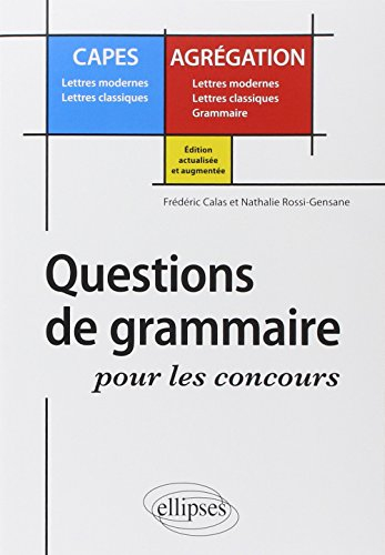 Questions de grammaire pour les concours