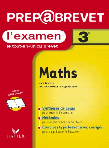 Mathématiques, examen, 3e