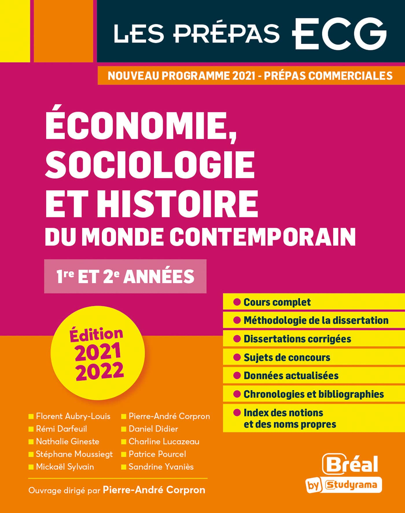 Economie, sociologie et histoire du monde contemporain 2021-2022 : prépas commerciales 1re et 2e ann