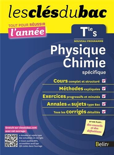 Physique chimie terminale S, enseignement spécifique : nouveau programme