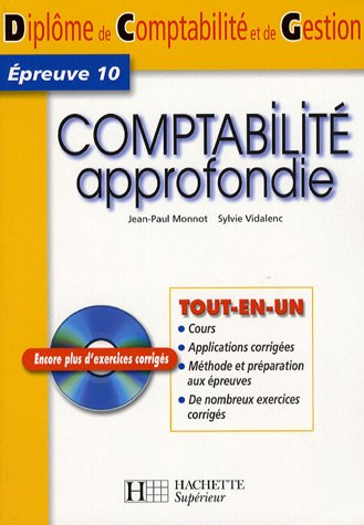 Comptabilité approfondie, épreuve 10