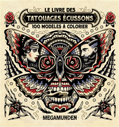 Le livre des tatouages écussons : 100 modèles à colorier