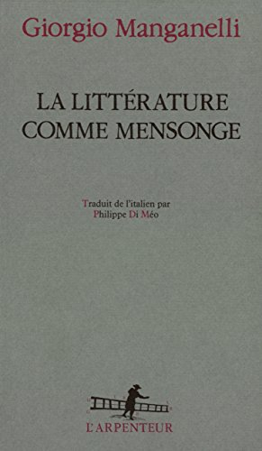 La Littérature comme mensonge