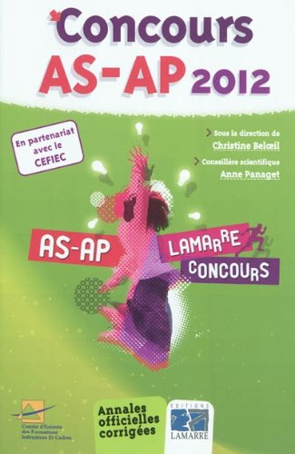 Concours AS-AP 2012 : annales officielles corrigées