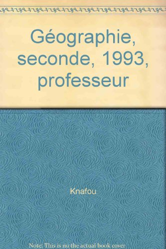 géographie, seconde, 1993, professeur