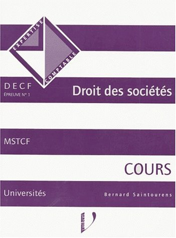 Droit des sociétés : DECF, épreuve n° 1, cours