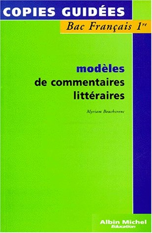 Modèles de commentaires littéraires