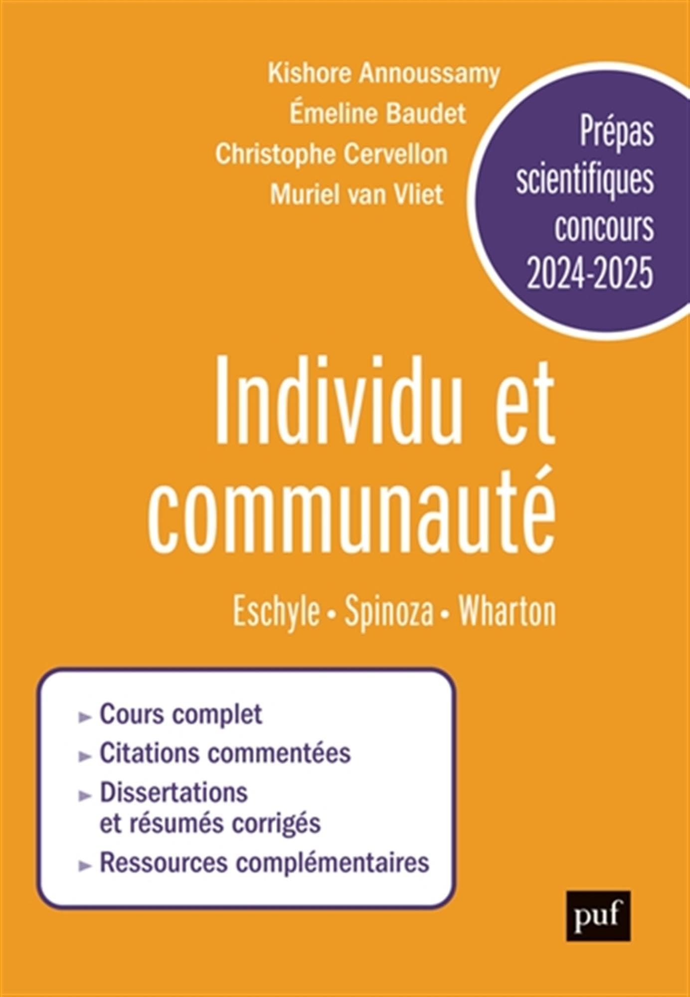Individu et communauté : Eschyle, Les suppliantes et Les sept contre Thèbes ; Baruch de Spinoza, Tra
