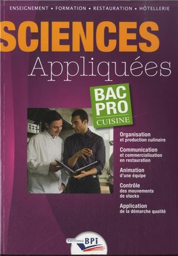 Sciences appliquées, bac pro cuisine