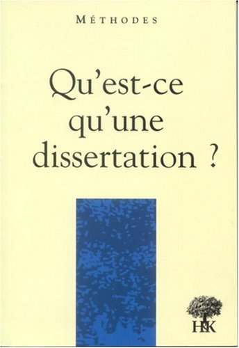 qu'est-ce qu'une dissertation ?