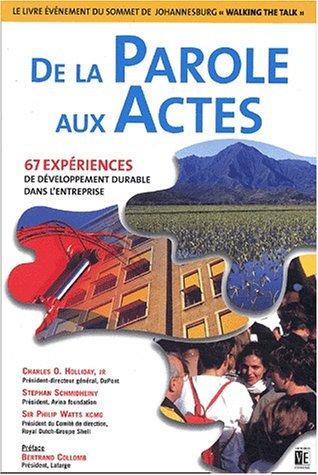 De la parole aux actes : 67 expériences de développement durable dans l'entreprise