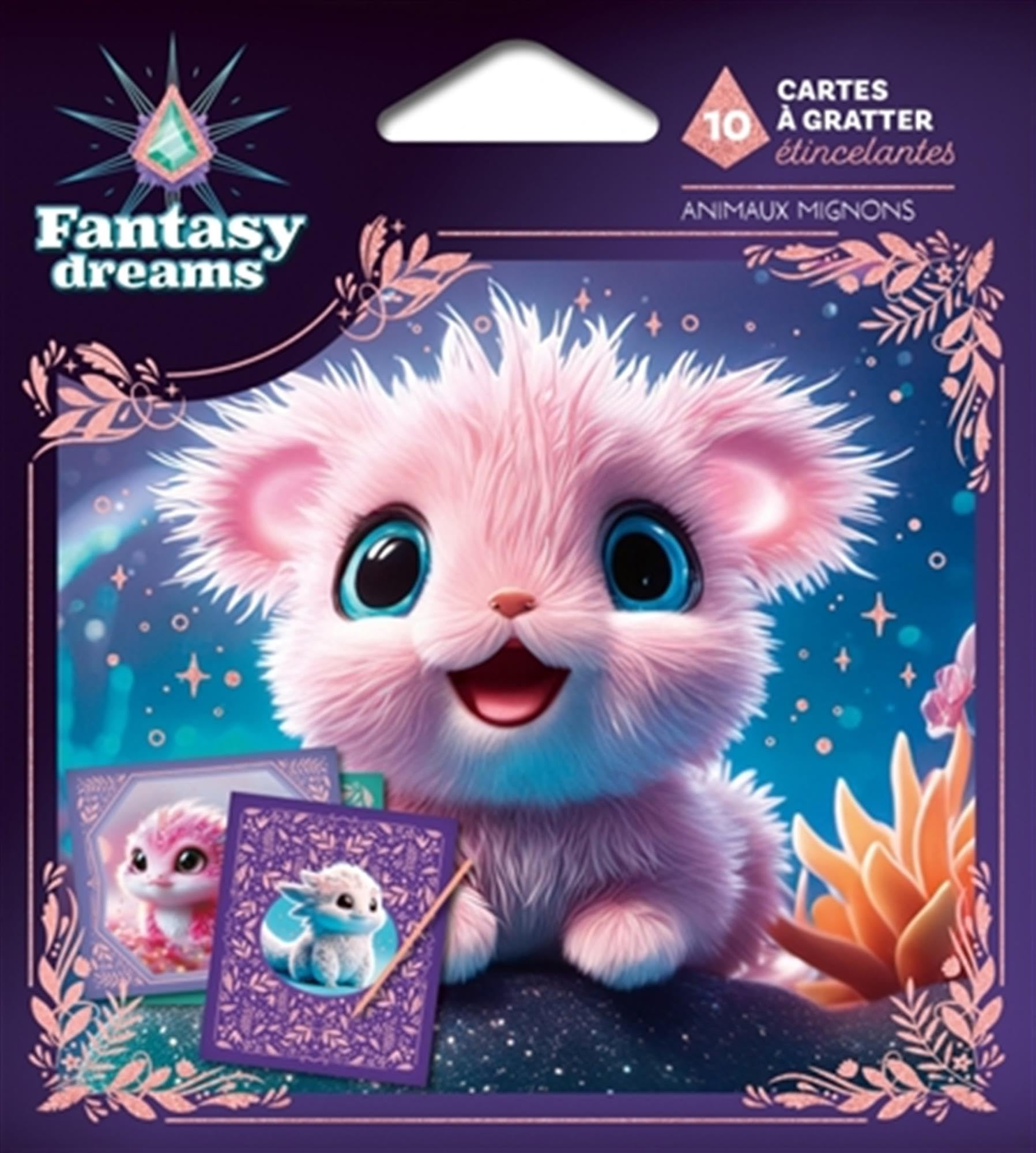 Animaux mignons : 10 cartes à gratter étincelantes