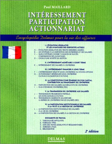 intéressement, participation, actionnariat