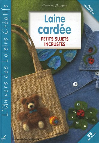 Laine cardée, petits sujets incrustés : 38 modèles