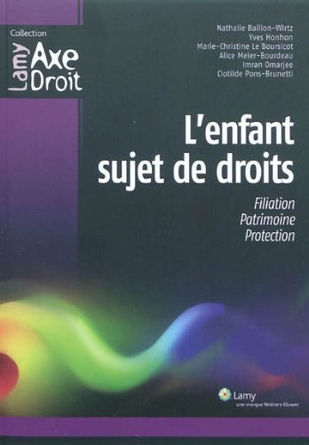 L'enfant, sujet de droits : filiation, patrimoine, protection
