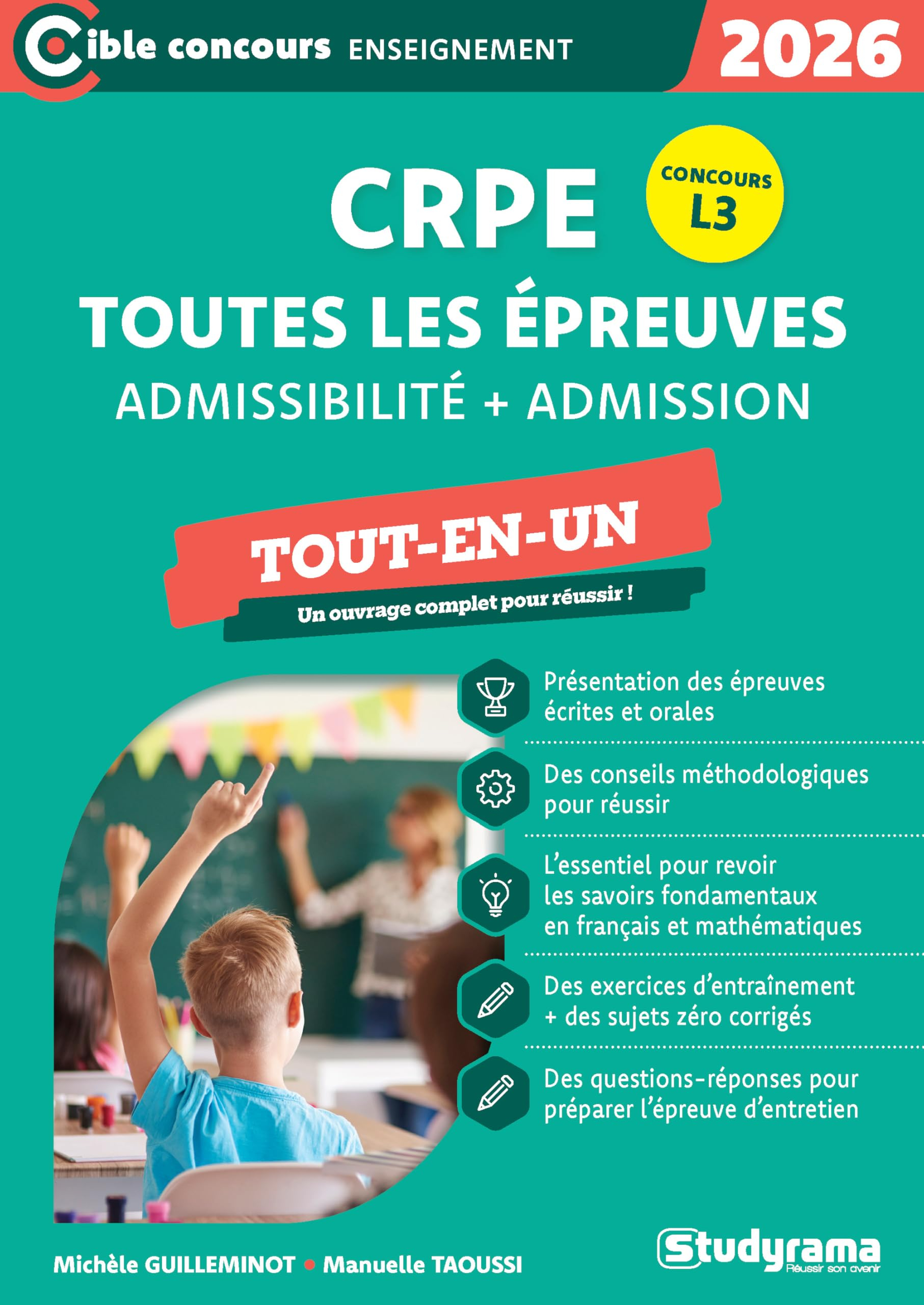 CRPE, toutes les épreuves : admissibilité + admission : concours L3, tout-en-un, 2026