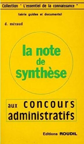 la note de synthèse aux concours administratifs