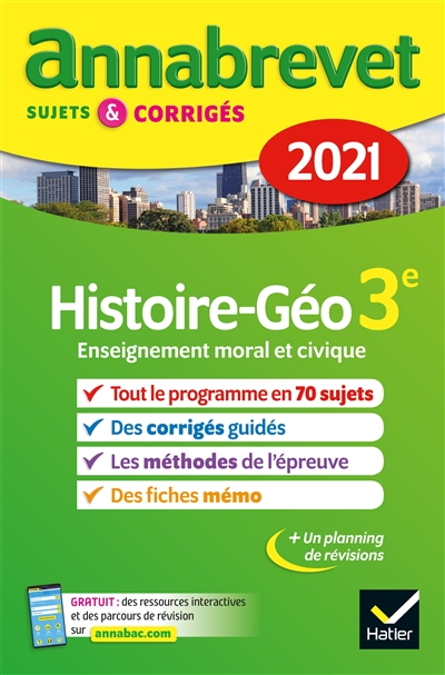 Histoire géo, enseignement moral et civique 3e : 2021