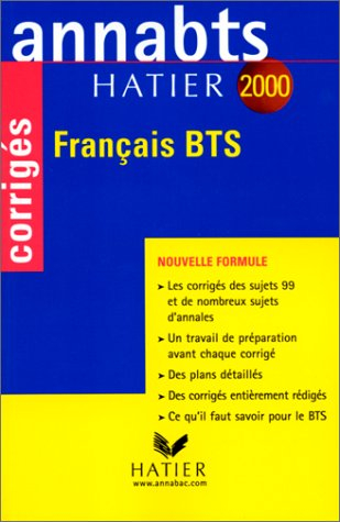 annabts corrigés 2000 - français bts