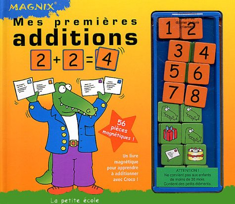 Mes premières additions : un livre magnétique pour apprendre à additionner avec Croco !