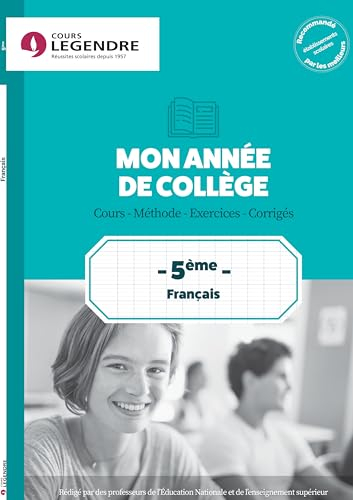 Mon année de collège : mathématiques 5e : cours, méthode, exercices, corrigés