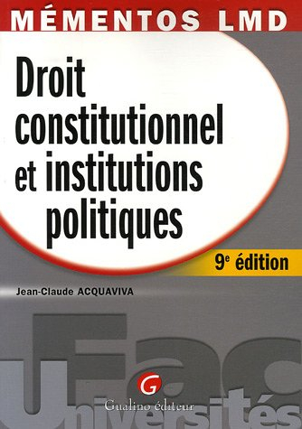 Droit constitutionnel et institutions politiques
