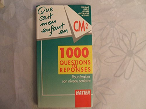 que sait mon enfant en cm2, édition 1990