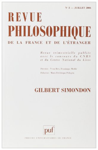 Revue philosophique, n° 3 (2006). Gilbert Simondon