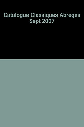 catalogue classiques abreges sept 2007