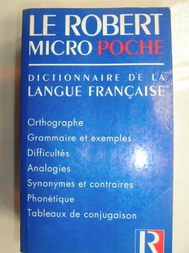 le robert micro poche : dictionnaire d'apprentissage de la langue française
