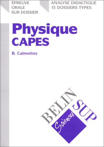 Physique, CAPES : épreuve orale sur dossier