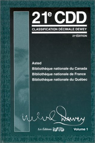 La Classification décimale dewey et index, tomes 1 à 4