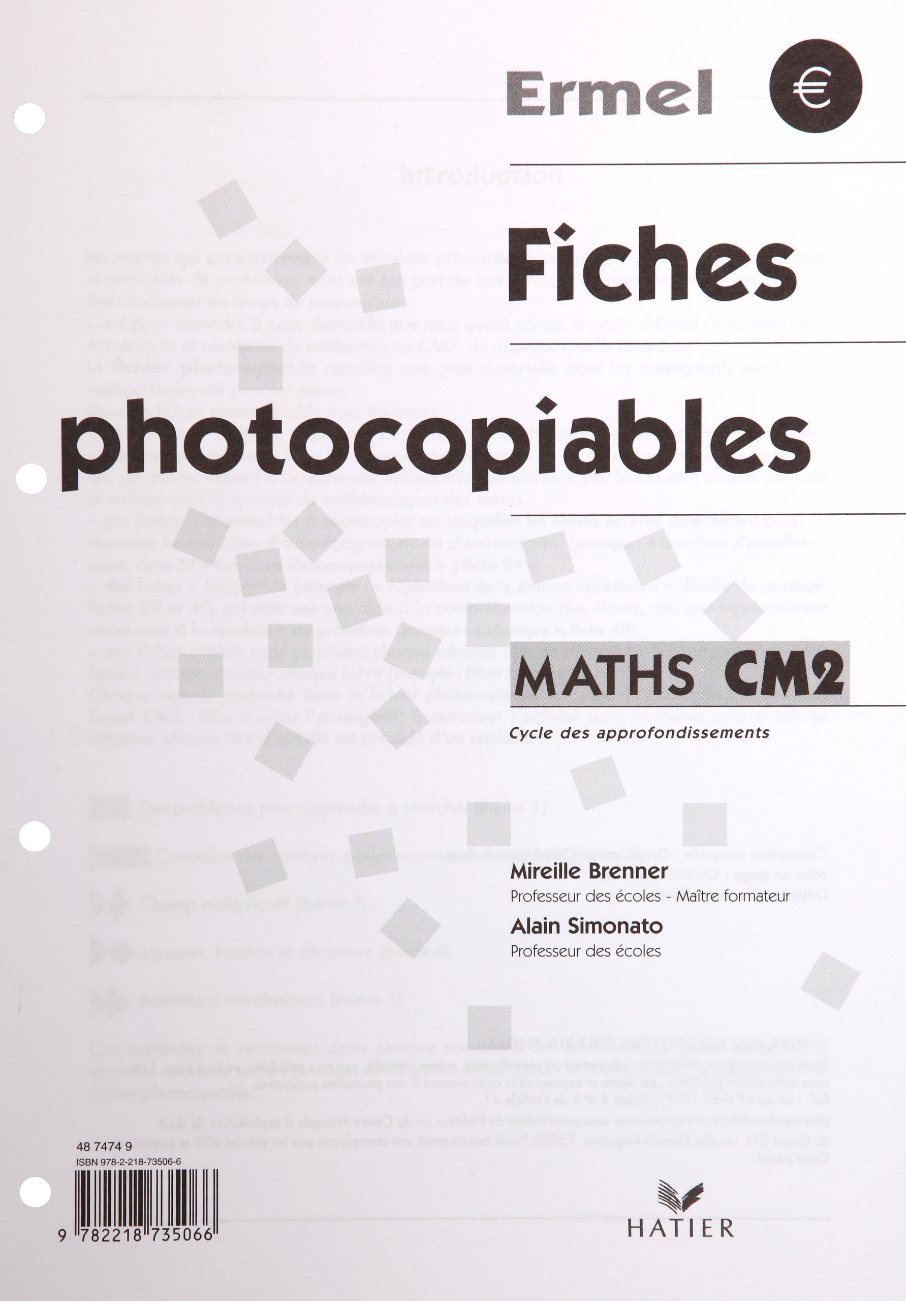 Maths CM2 : cycle des approfondissements : fiches photocopiables