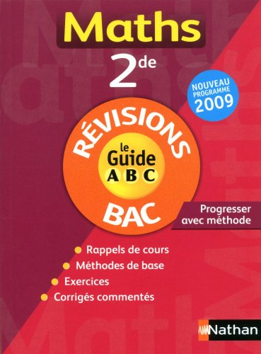 Maths 2de : nouveau programme 2009