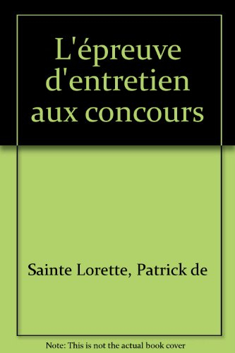 L'épreuve d'entretien aux concours