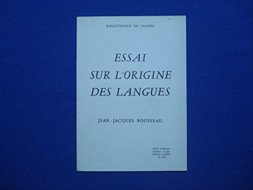 essai sur l'origine des langues