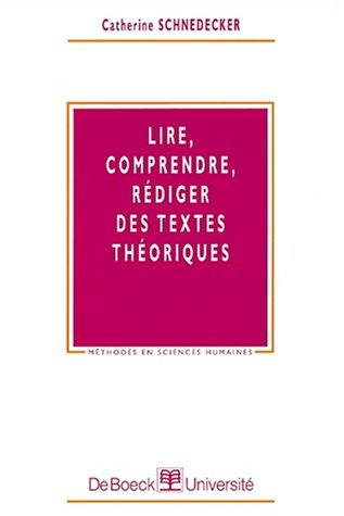 Lire, comprendre, rédiger des textes théoriques