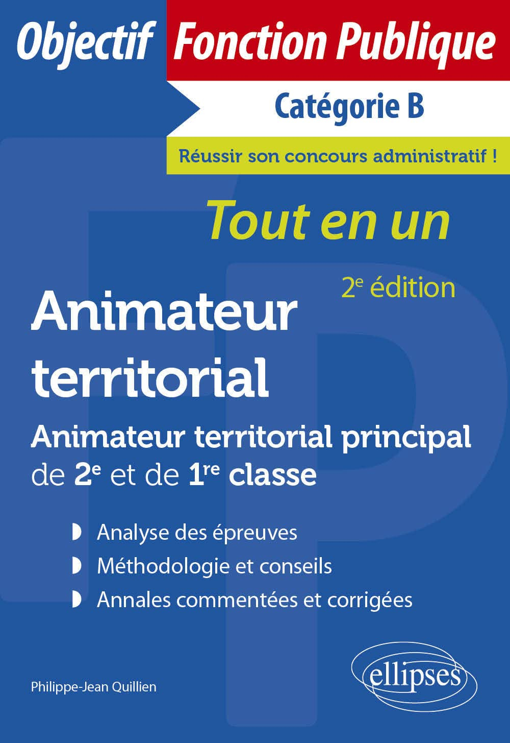 Animateur territorial : animateur territorial principal de 2e et de 1re classe, catégorie B, tout en