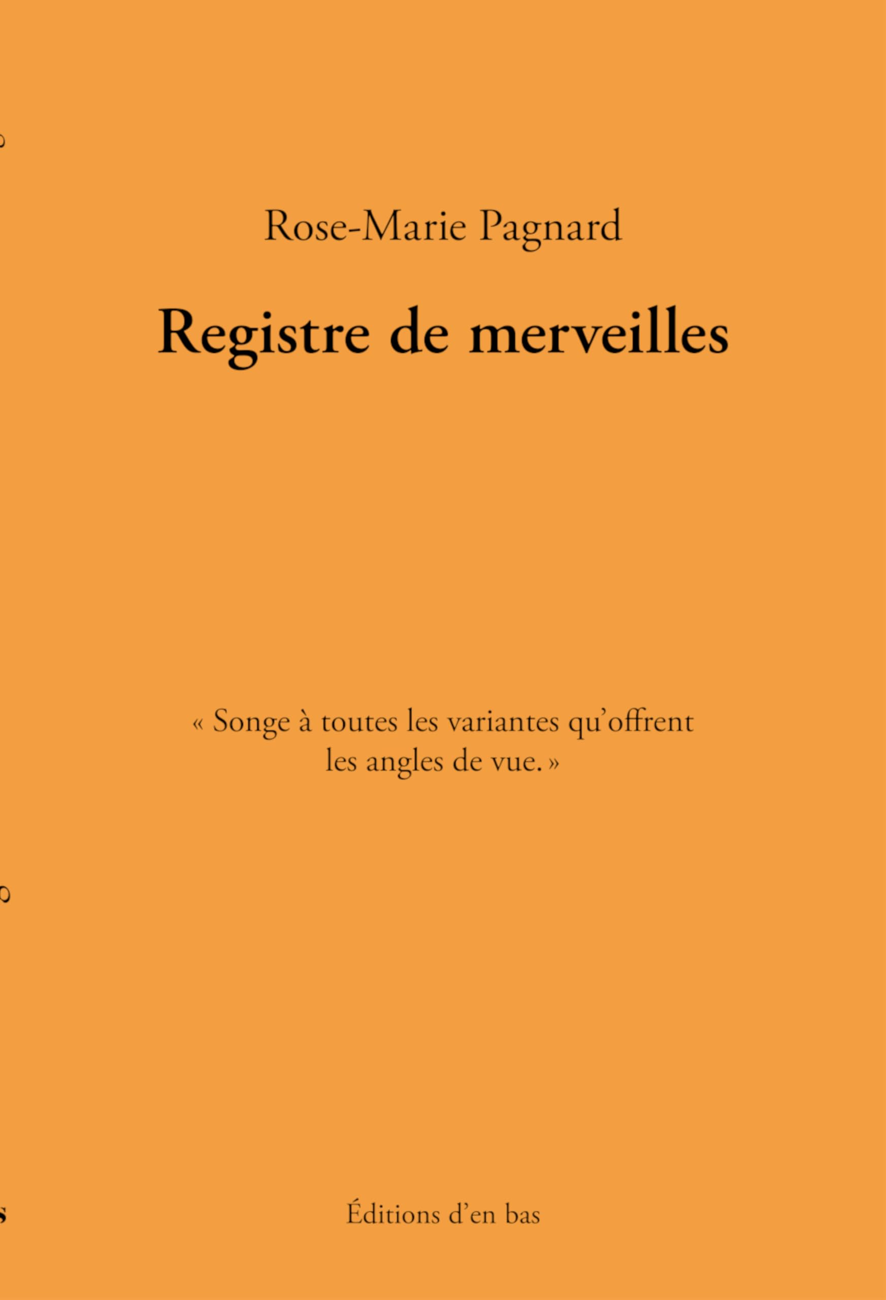 Registre de merveilles
