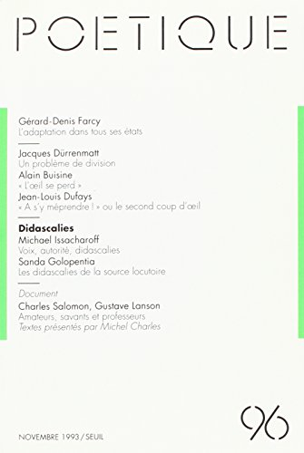 poétique, numéro 96