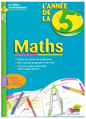 L'année de la 5e : maths