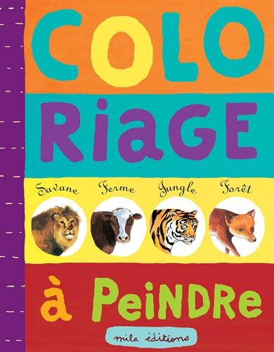 Coloriage à peindre : savane, ferme, jungle, forêt