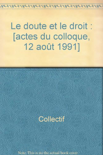 Le Doute et le droit